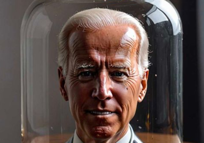 BIDEN TO RUN IN 2040 AS A HEAD IN A JAR